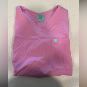 Women's Pink V-Neck Pocket Blouse - Unbranded